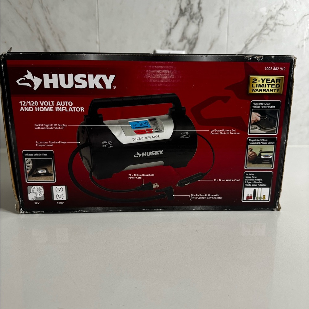 12/120 Volt Corded Electric Auto and Home Inflator